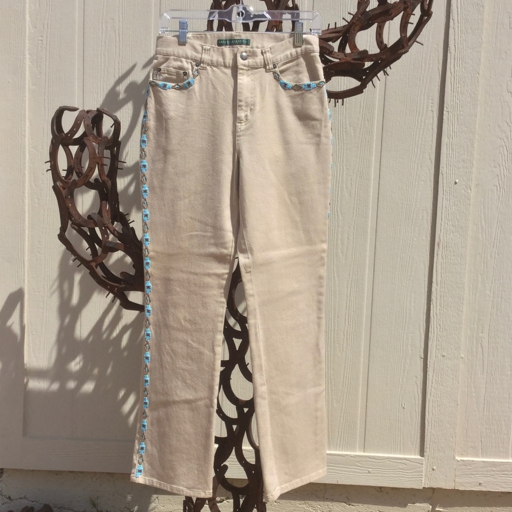 Vintage Beaded Lauren Jeans